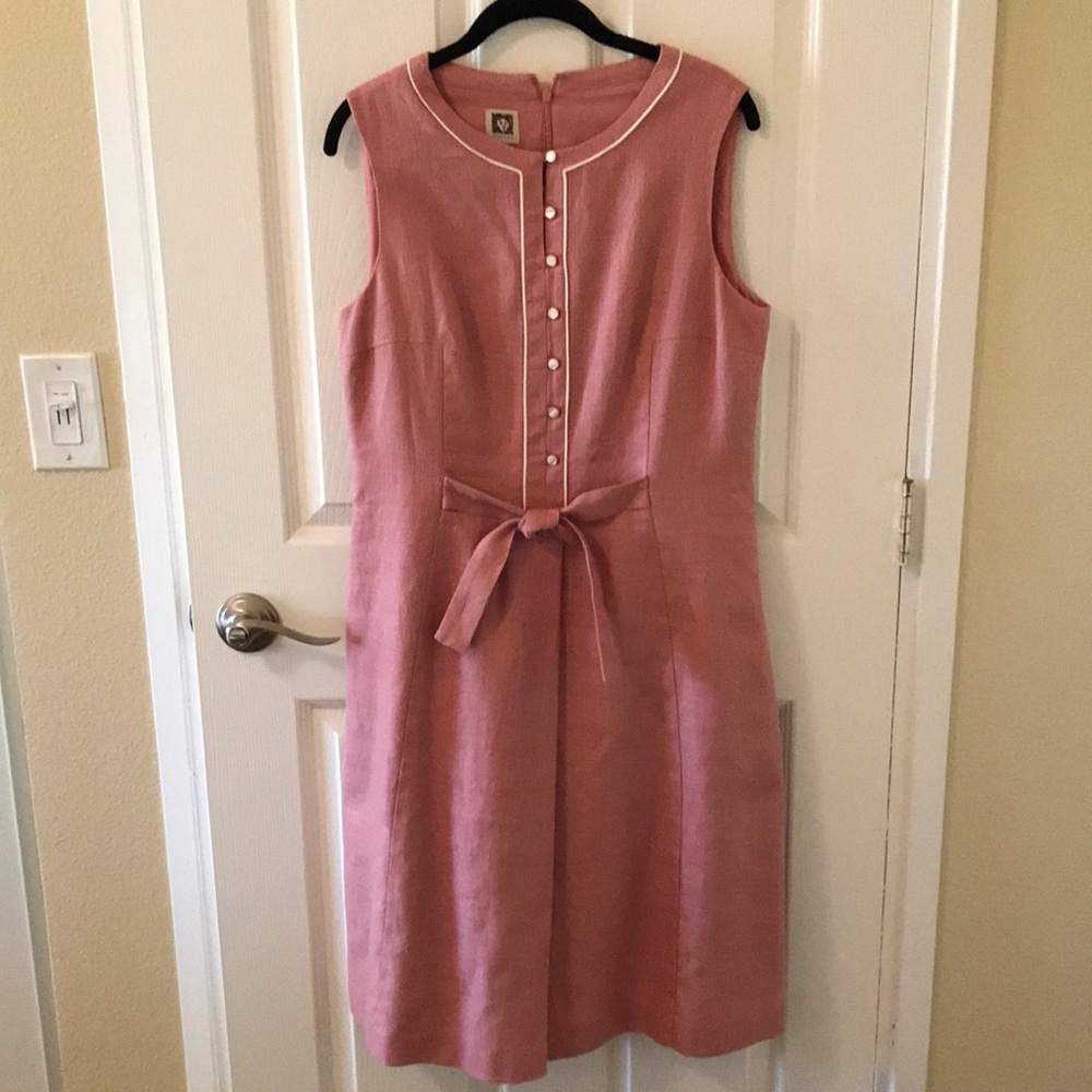 Anne Klein Sleeveless Linen Dress